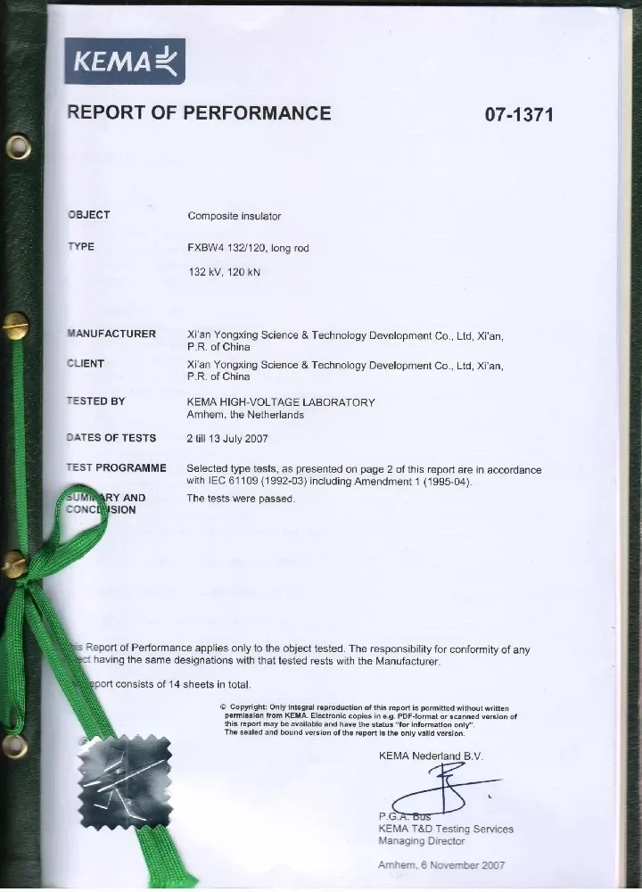 KEMA Type Test Report